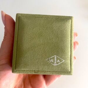 Genuine Van Cleef & Arpels Pistachio Suede Earrings box